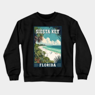 Siesta Key Florida Tropical Paradise Travel Art Crewneck Sweatshirt